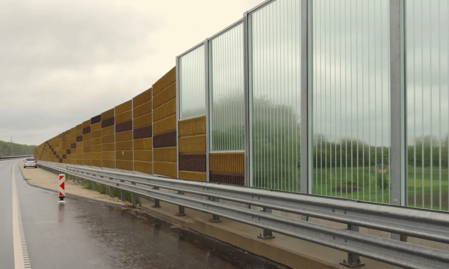 M4 autópálya Abony-Törökszentmiklós II. szakasz – Átlátszó zajárnyékoló (MDS) (2021)